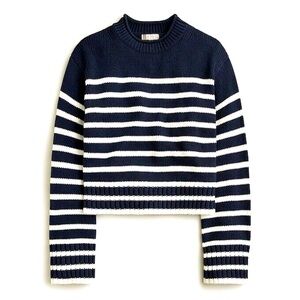 J.crew Rollneck™ Sweater in Navy and White Stripes